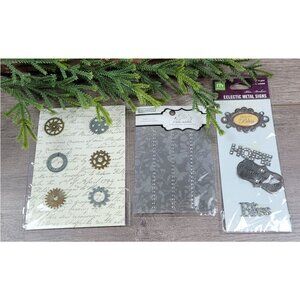 Making Memories Metal Signs Colorbok Gems Crafts Scrapbooking Hope Bliss NWT